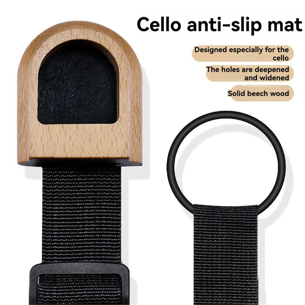 Cello Stopper Rest Pad Musikinstrument Zubehör Rutschfester Cello Endpin Halter für Cellist Cello Performance [AA74-AAA]