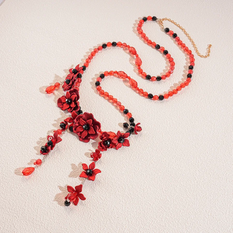 سلسلة خصر مهدب على شكل زهرة من الزجاج الأكريليك مخصصة واحدة متعددة الأغراض ومزاج متخصص ومجوهرات الخصر الراقية #4