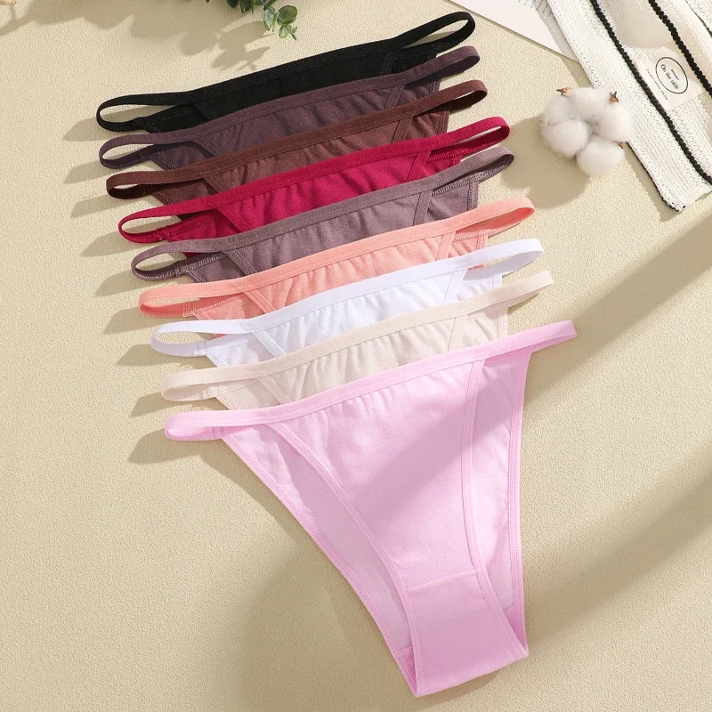 5Pcs/Set Women S-XXL Seamless Cotton Panties Sexy Low Rise Elastic Spring Bikini Underpants Ladies Breathable Brazilian Lingerie