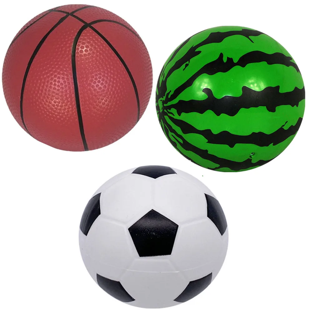 PVC Basketball Balls for Kids, Indoor and Outdoor Play, Different Colors, 6 Inches, 3 Pcs