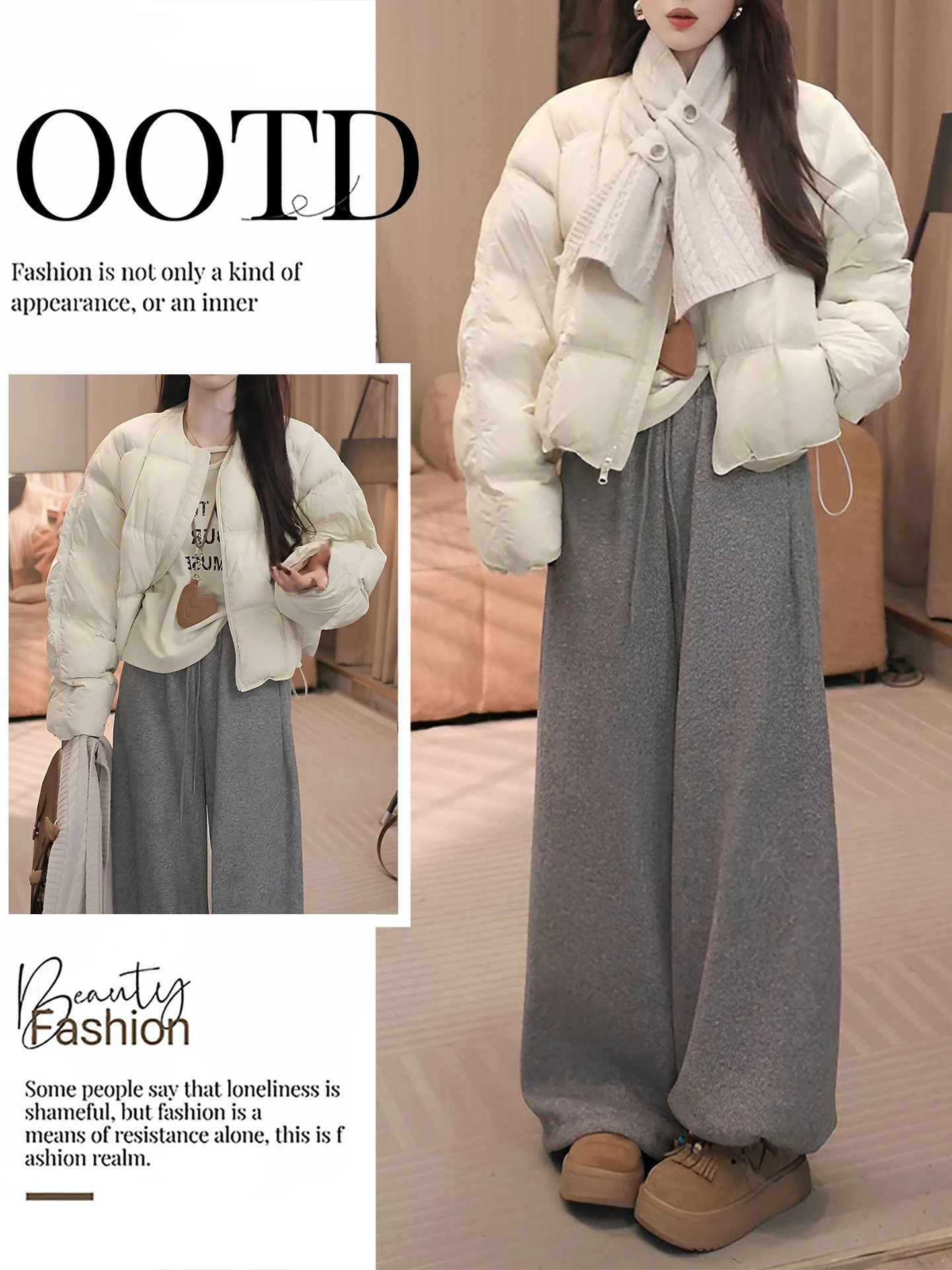 

Korean Sle round Ne Puff Sve Cotton Jaet Women's Winter New Simple Bread Sle Stuffed Cotton Outerwear Coat