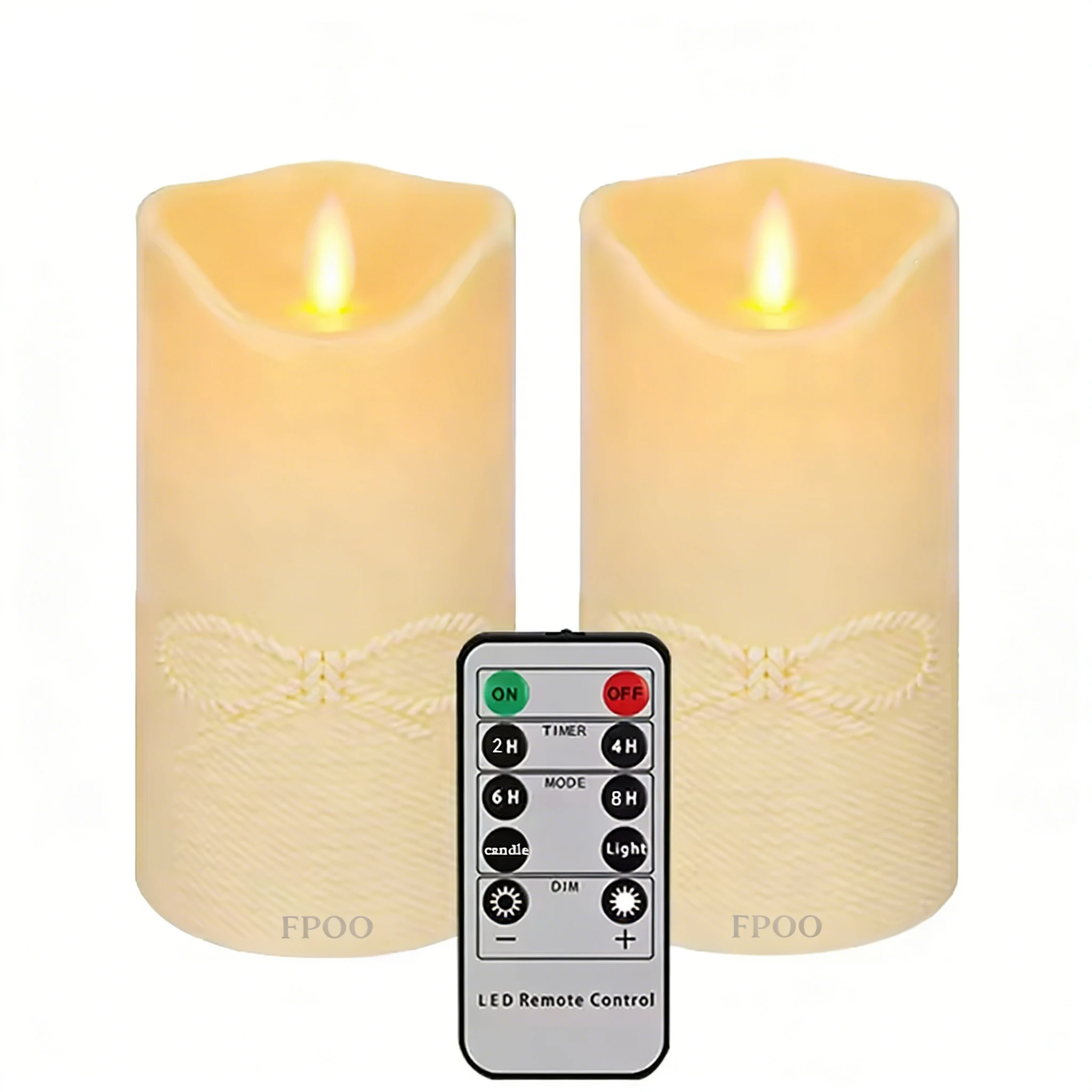 

Flickering Flame LED Candles with Timer, Battery Candles, Candle Light,Christmas Candle, Wedding Candle, Home Decoration, 2Pcs