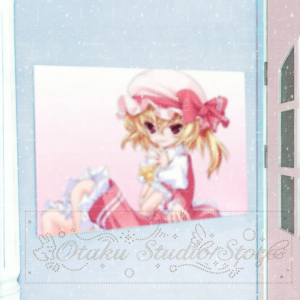 ふわふわ Blonde Anime Girl Tapestry Pink Frilled Hat Big Bow Lolita Wall Hangin Cute Blonde Maiden Tapestry Big Ribbon Bow Sweet Aes