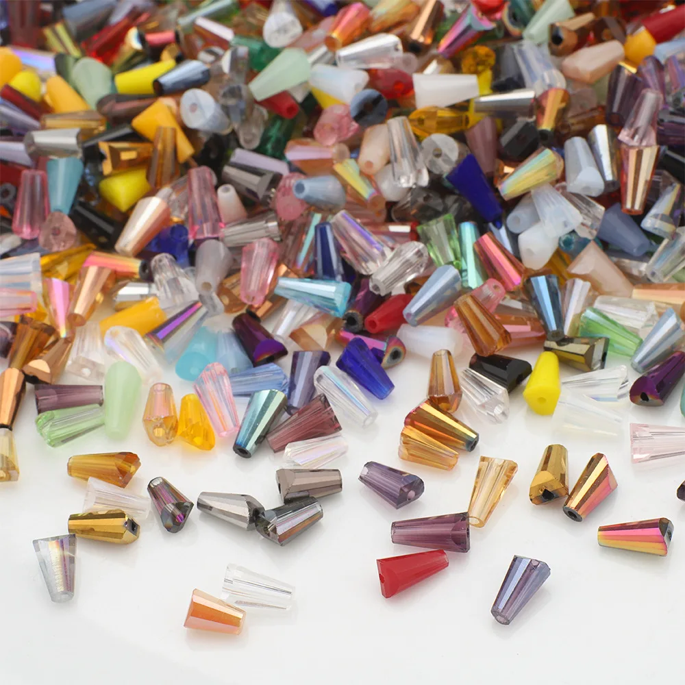 Exquisite Austrian tapered tower crystal bead 4x6mm/120pcs crystal color bead jewelry DIY bracelet necklace accessories