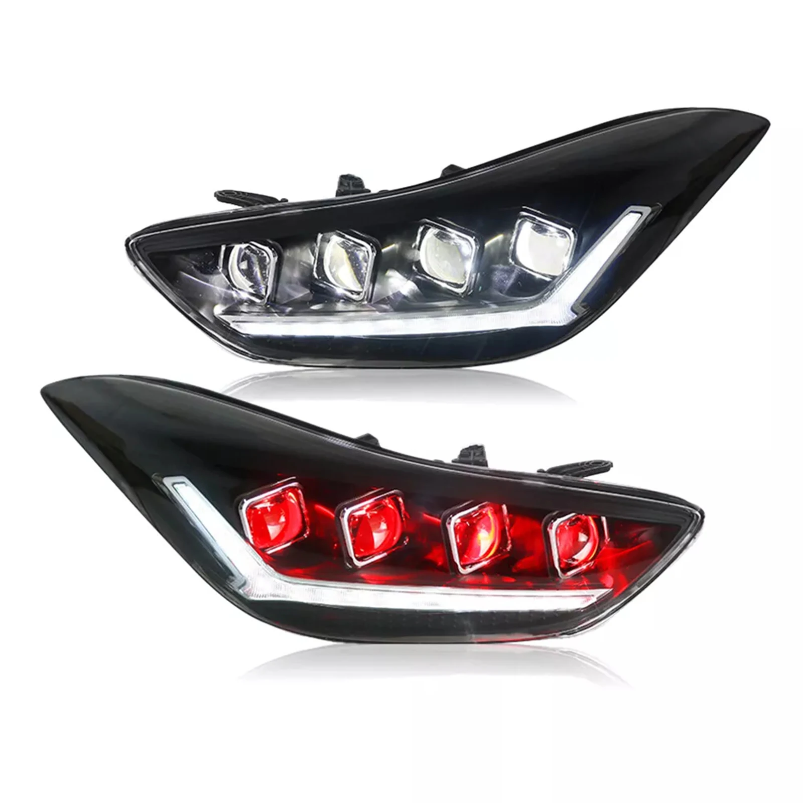 

TT-ABC Devil Eyes Headlight for 2012-2016 Hyundai Elantra 3rd Gen Headlights With Dynamic Animation Lights