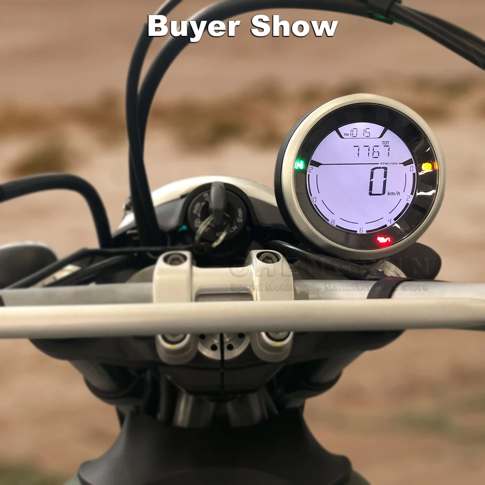 400-05 タイムカプセル　No.650N Pano kapak ABS plastik motosiklet kilometre saati Ducati Scrambler
