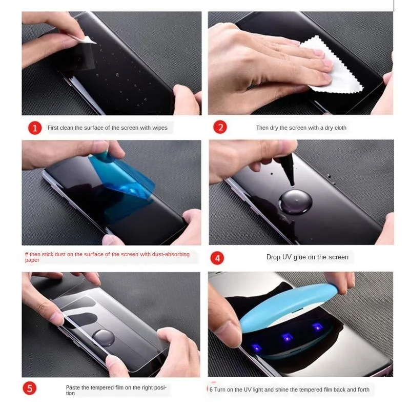 3pcs UV Tempered Glass Glue for All Mobile Phone Screen Protect Glue Edge Full Cover Glass Glue