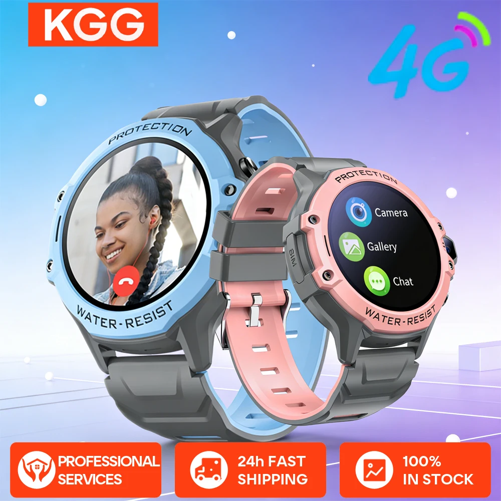 

Kids 4G Smart Watch Student GPS WIFI LBS Location 1.28" Waterproof Video Call Chat 670Mah Battery Calculator Children Smartwatch