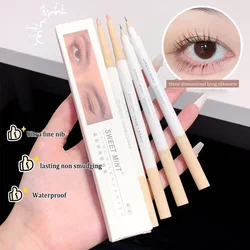 Sweet Mint Lying Silkworm Pencil Crease Brightening Double Head Brown Eyeliner Pen Waterproof Quick-drying Brighten Aegyo-sal