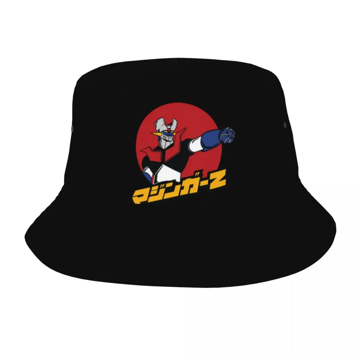 Women Bucket Hats Mazinger Z Robot Spring Headwear Camping Fisherman Hats Goldorak Grendizer Actarus Manga Bob Hat