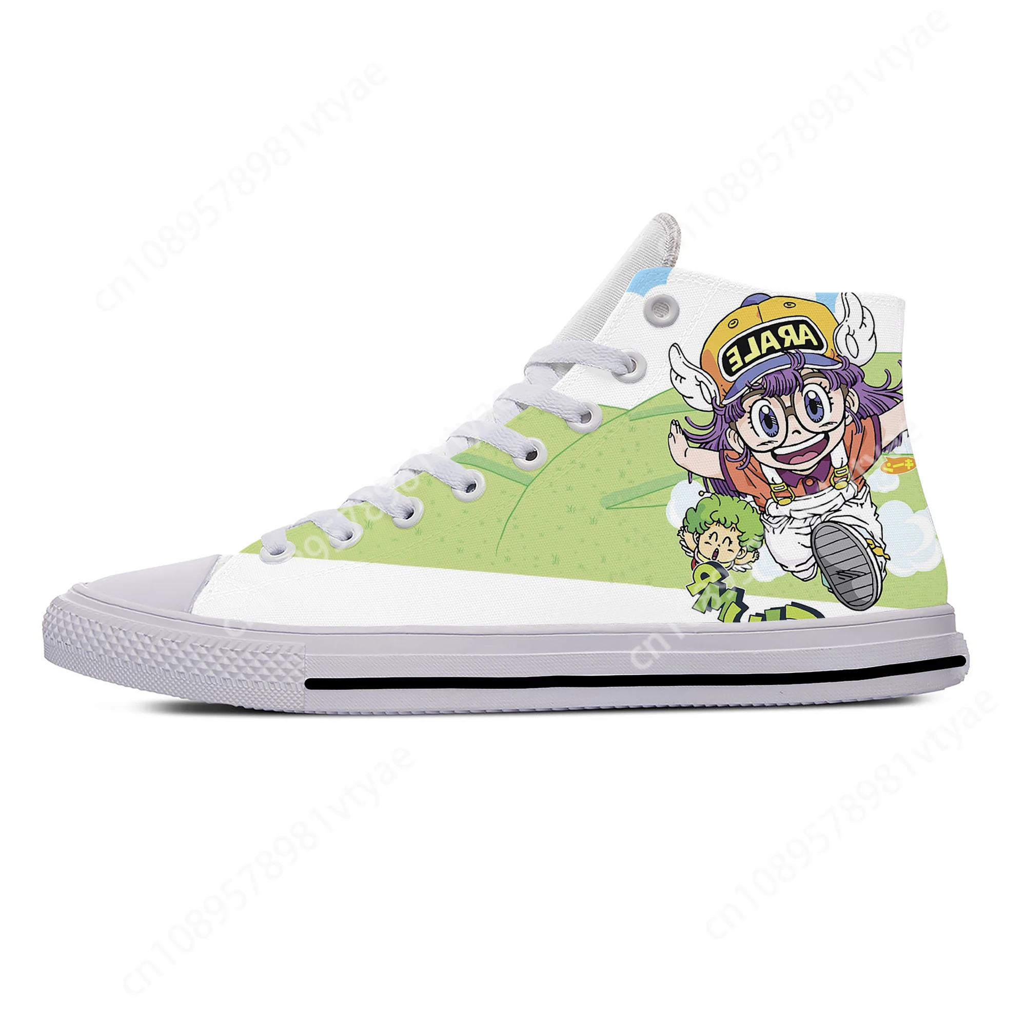 Japanese Anime Manga Cartoon Comic Arale Dr Slump Casual Cloth Shoes High Top Lightweight Breathable 3D Print Men Women Sneakers