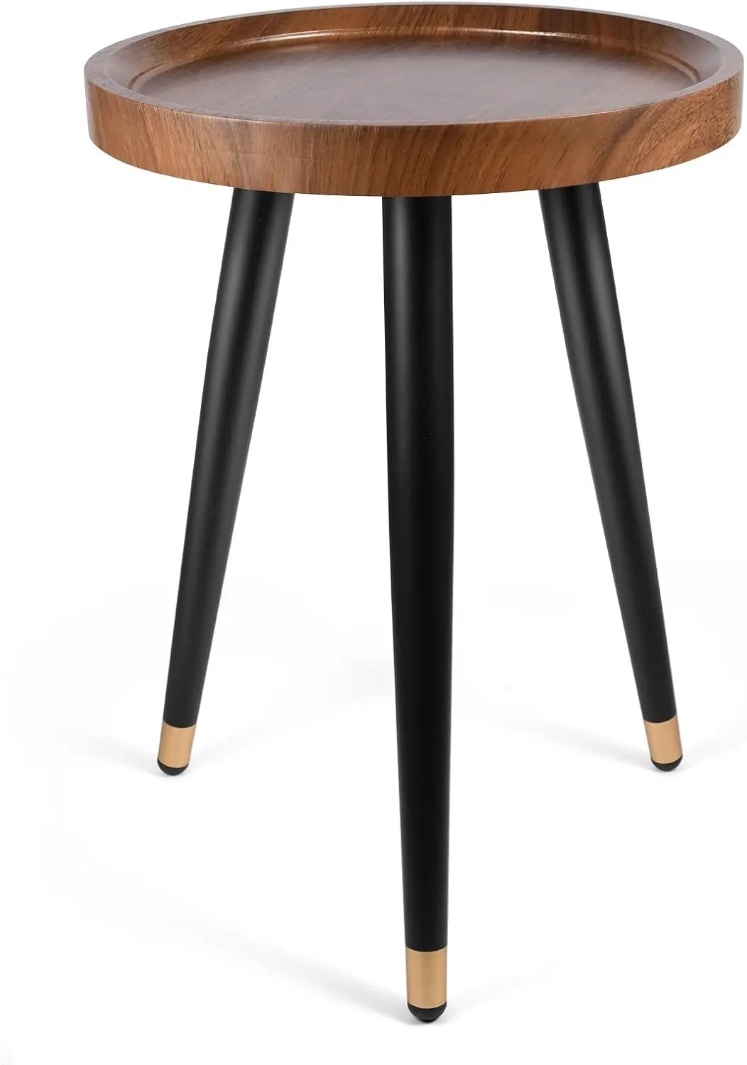 

Современная круглая подставка для растений для дома, высокий столик для цветочных горшков из орехового дерева и металла с приподнятым дизайном (12"x17")