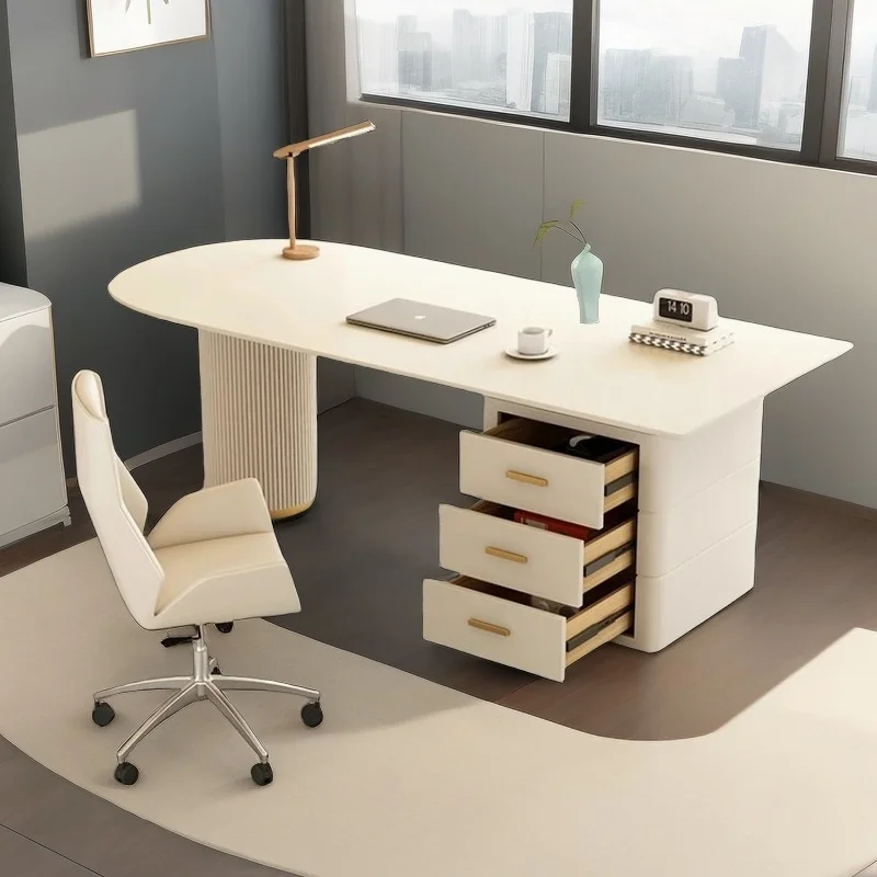 YAO Cute Executive Office Desk Standing Bedroom Luxury Executive Design Office Desk Aesthetic Minimalist Biurko Lounge Furniture