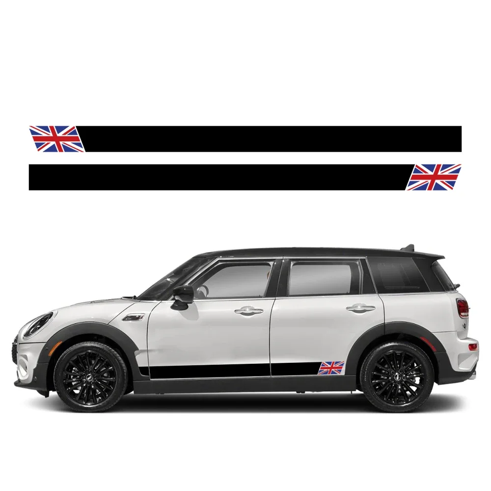 Union Jack Car Track Racing Sticker Car Door Side Vinyl Sticker For Mini Cooper S R50 R52 R53 R55 R56 R59 R60 R61 F54 F55 F56