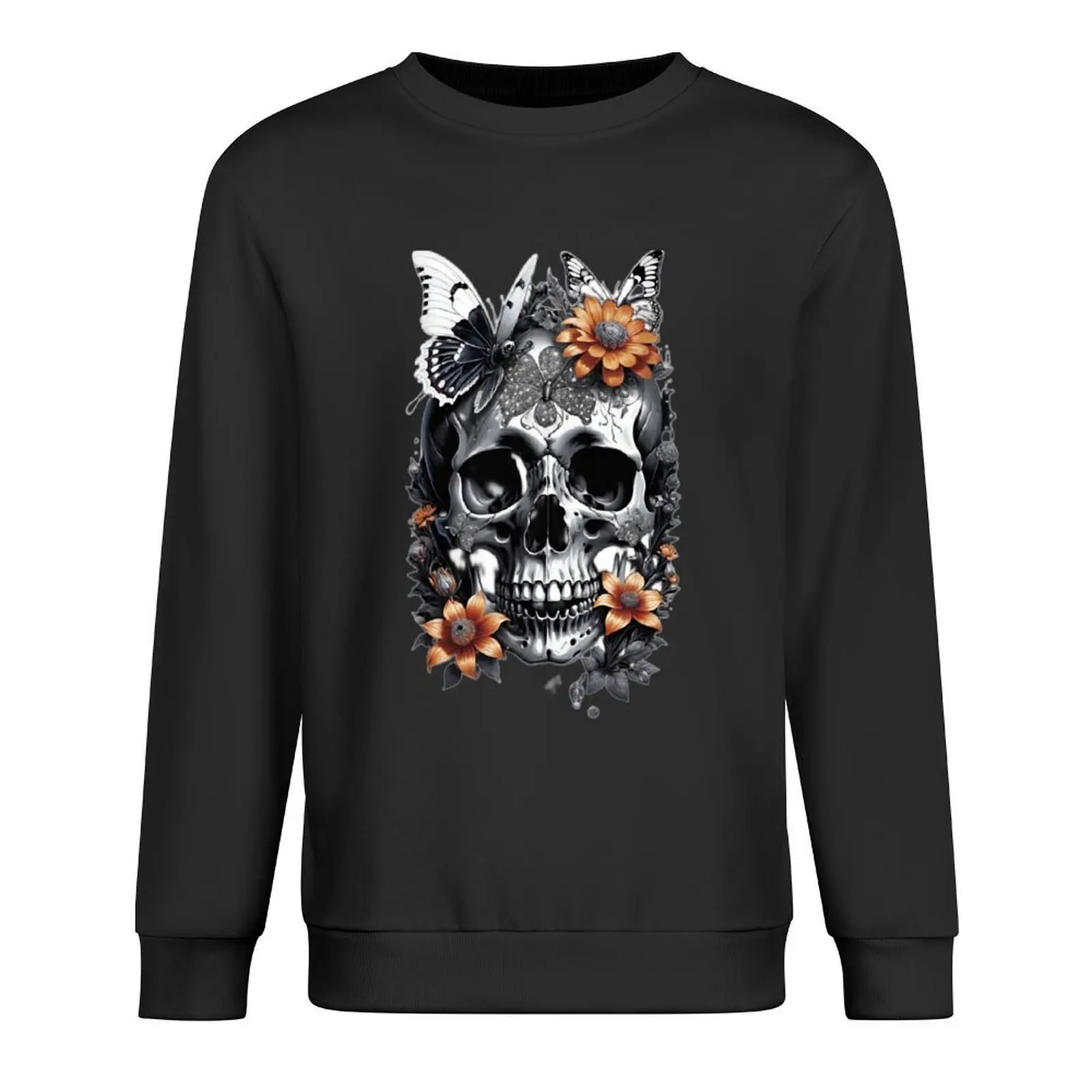 

Skull Pullover tracksuit male clothes men's sweat-shirt set graphic t shirts men new sweatshirt