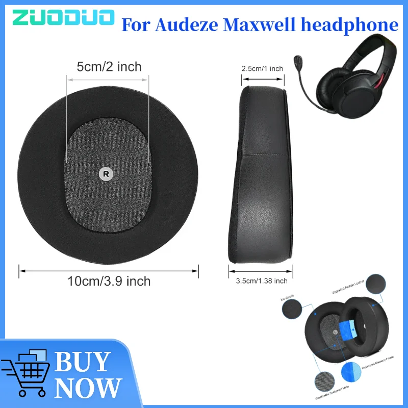 

ZUODUO Replacement Earpads for Audeze Maxwell Headphones Cooling Gel Ear Pads Cushion Sleeve Earmuffs