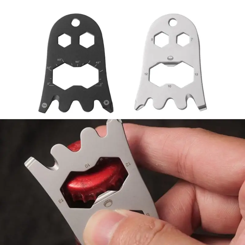

Compact Stainless Steel Keychain Tool Card Feature Screwdriver Bottle Opener Wrench Nonslip Grip For Everyday Carry 37JD