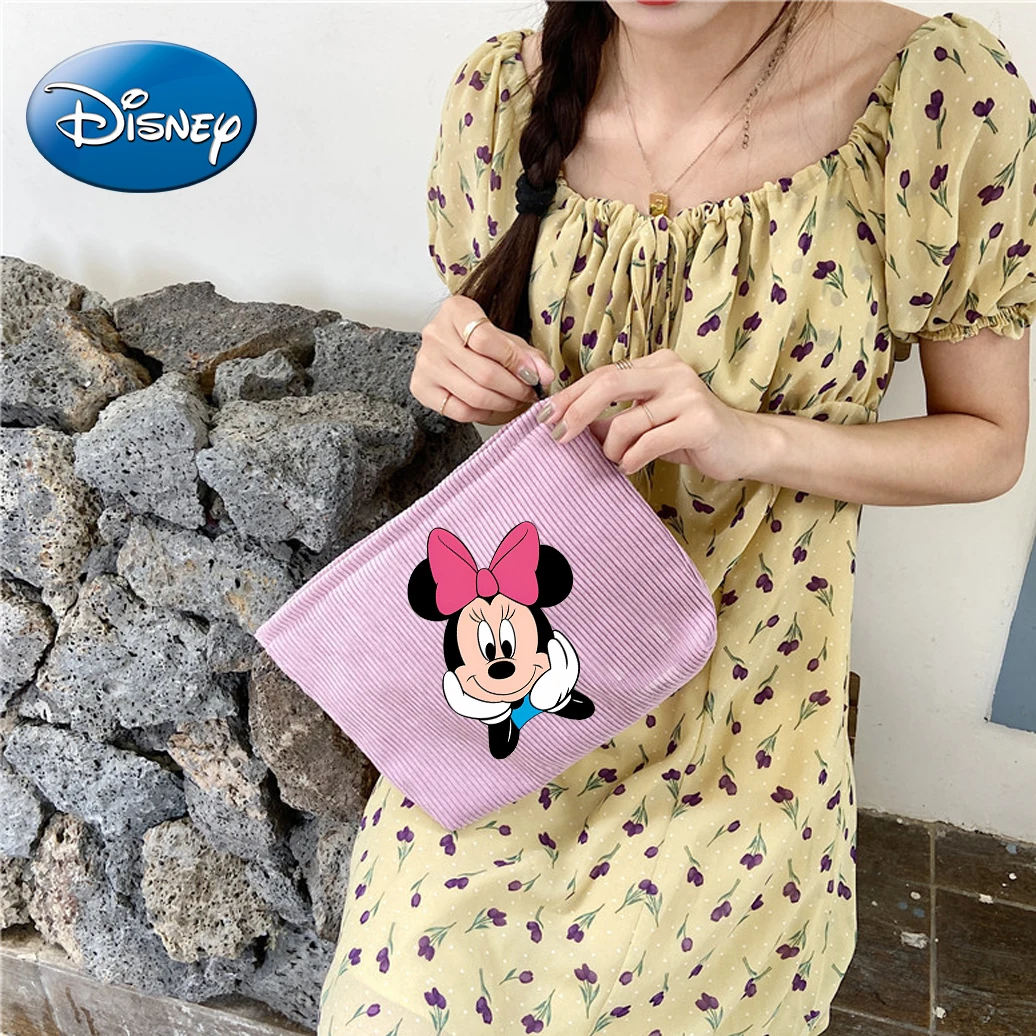 Mickey Minnie Mouse Makeup Bag Large Capacity Travel Organizer Toiletry Storage Portable Cosmetic Bag Gift Waterproof Purse Case