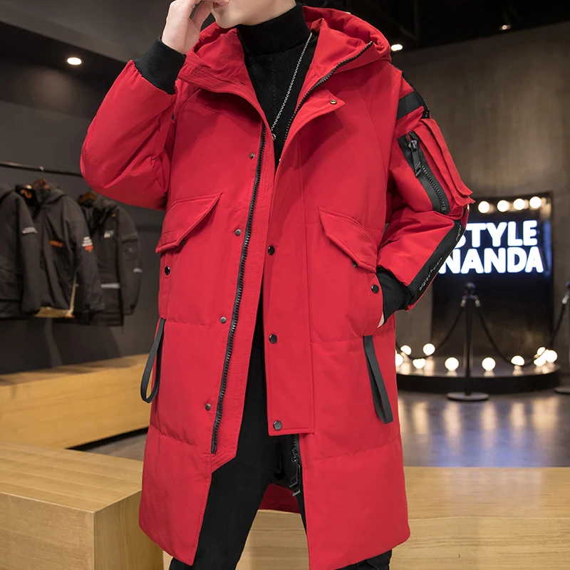 

Faionable Long Men's down Jaet 2025 New Sle Simple Ele Winter Trendy Main Prtion Brand HE Youth ular Size L...