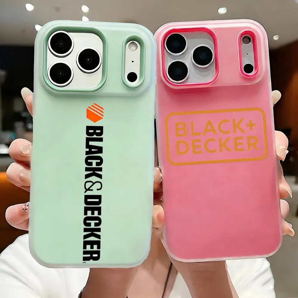 B-Black D-Decker Phone Case For iPhone 17 16 15 14 13 12 11 Pro Max Plus Case Clear Jelly Shockproof Soft