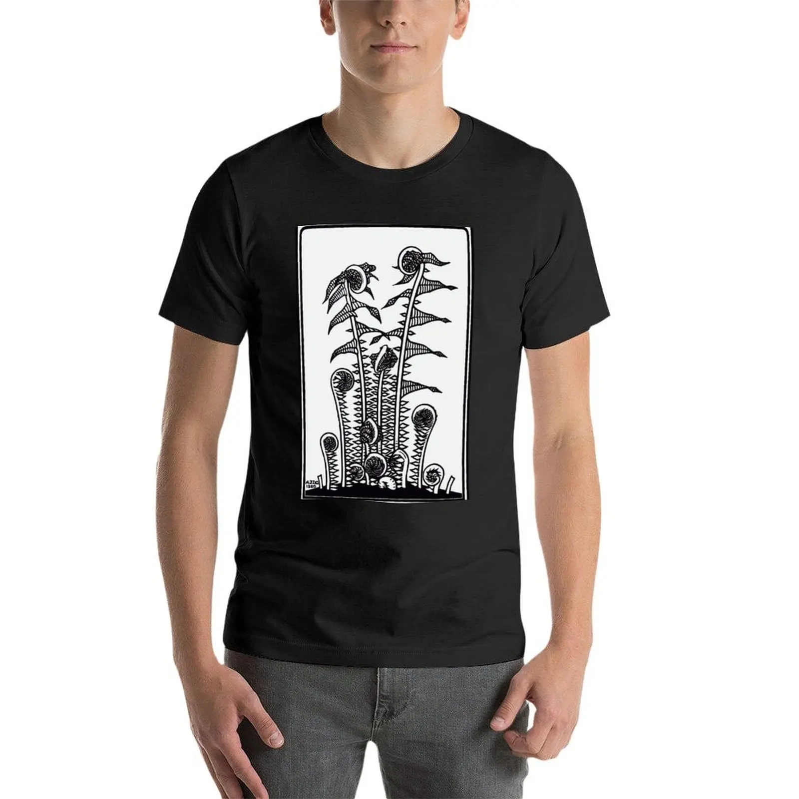 Camiseta de Ferns by Julie de Graag para hombre, ropa de anime, camisetas lisas de secado rápido