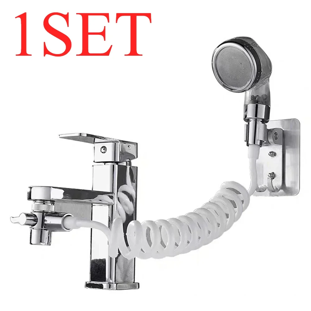 

Bathroom Sink Faucet Sprayer Set High Pressure Handheld Shower Head Distributor For Taps Shower Head Holder