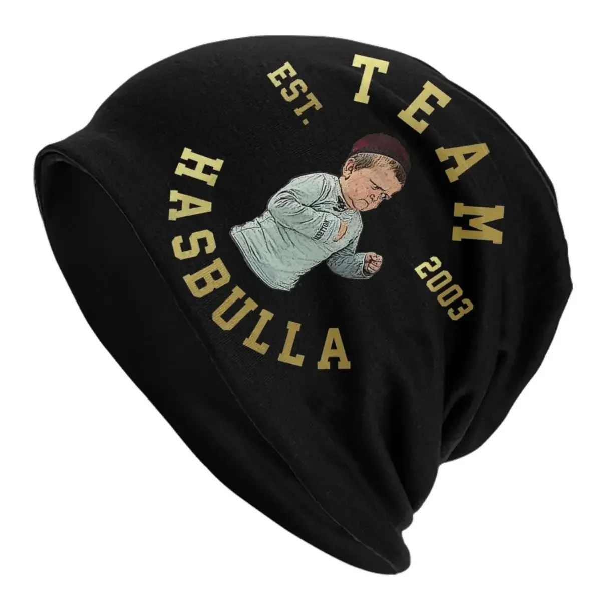 Hasbulla Team  Fight Meme Bonnet Hat Knit  Men Women Fashion Unisex Warm Winter Beanies Cap