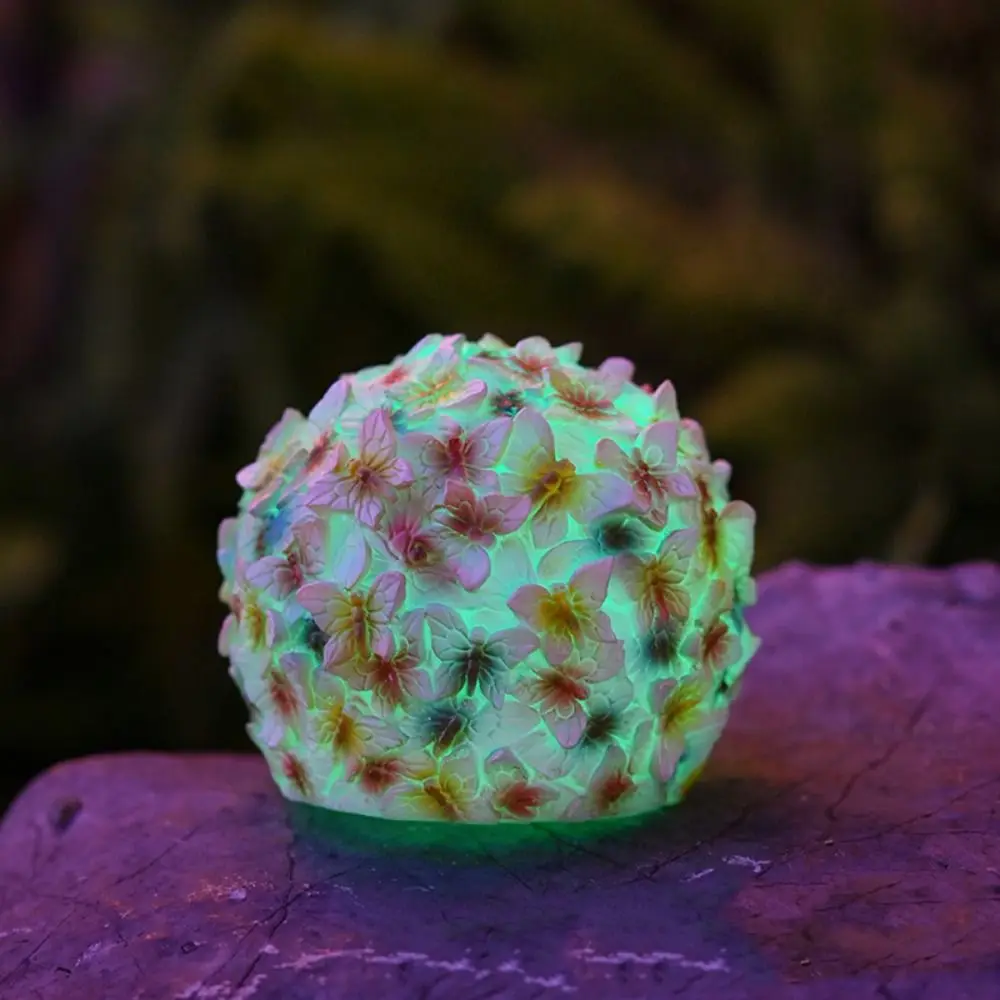 

Resin Solar Flower Ornament Creative Cute Dragonflies Statue Light Waterproof Colorful Butterflies Art Figurines Children