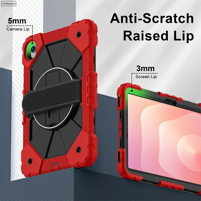 For Samsung Tab S11 11 inch SM-X730 SM-X736B Heavy Duty Rugged Tablet Case Cover Hand Shoulder Strap Stand Shockproof PC Funda
