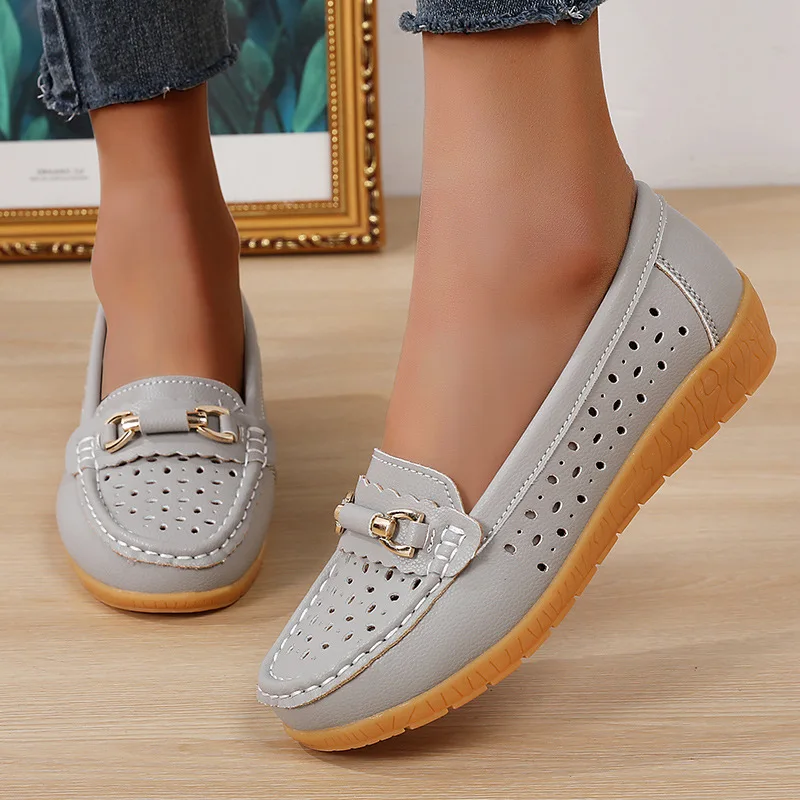 

Plus size loafers ladieswear shoes new arrival women's flats slip-on lightweight casual bean shoes for women