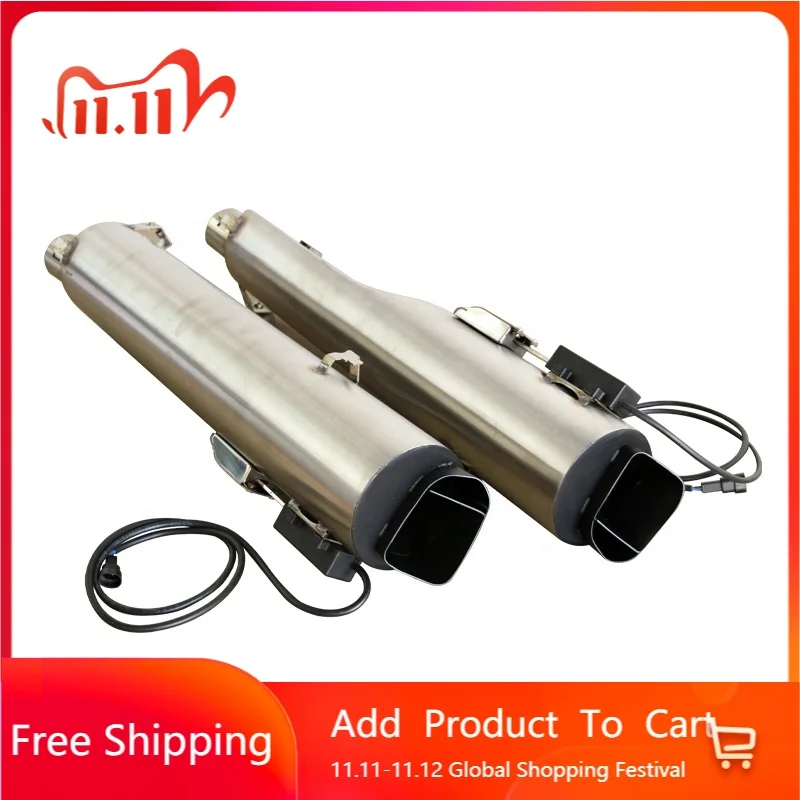 

STLF 18-Later Goldwing1800 Motorcycle Stainless Steel Muffler System ASC Adjustable Exhaust Pipe Performance Slip-on New 51mm Bo