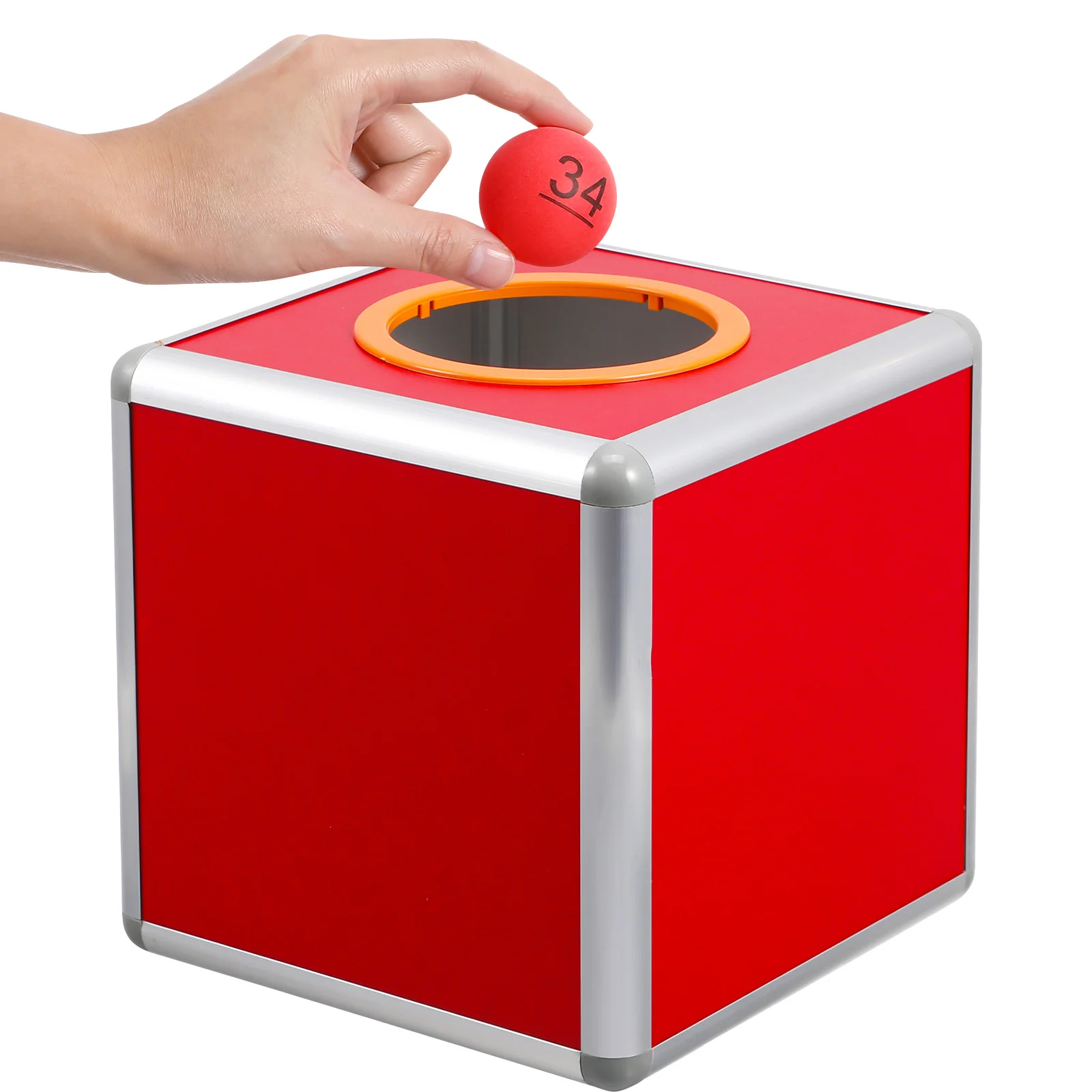 Ball Storage Container Lottery Box Raffle Boxes Piggy Bank Aluminum Alloy Ticket