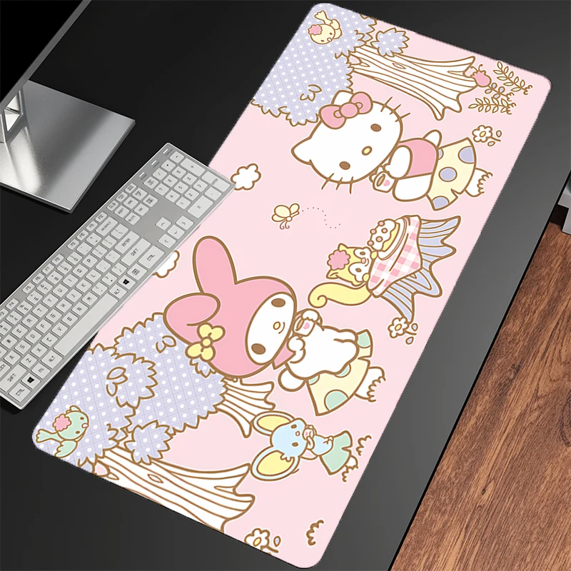 Alfombrilla de ratón My Melody N antideslizante XXL, alfombrilla de ratón para juegos de portátiles, alfombrilla de teclado con impresión HD, alfombrilla grande para ratón, alfombrilla de escritorio para juegos