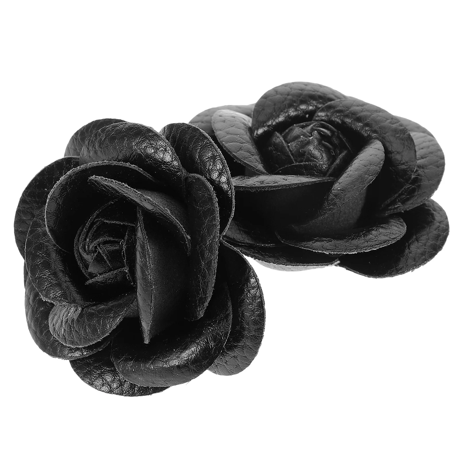 

1Pair Black Shoe Charms Rose Embellishments Perfect for Wedding Bride Pumps Flats High Heel Decorations Bridal Shoe Accessories