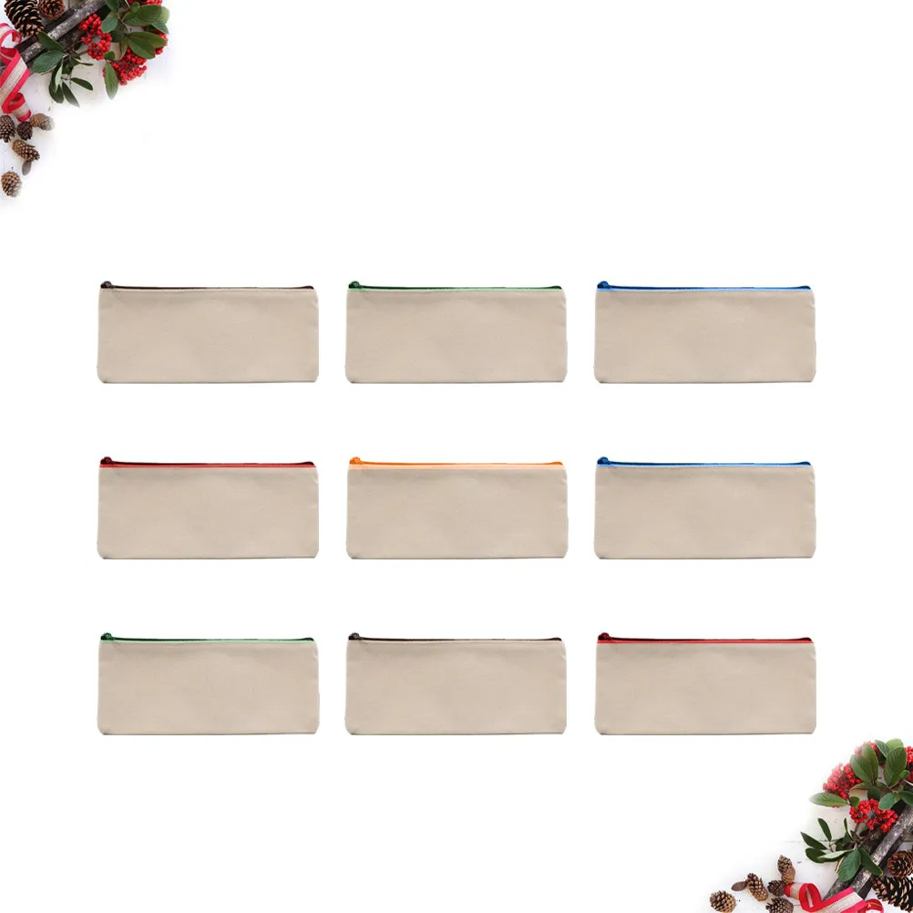 15pcs-canvas-zipper-pencil-bag-blank-multifunctional-storage-pouch-for-school-office-makeup-blank-zipper-bag-canvas-pencil-case