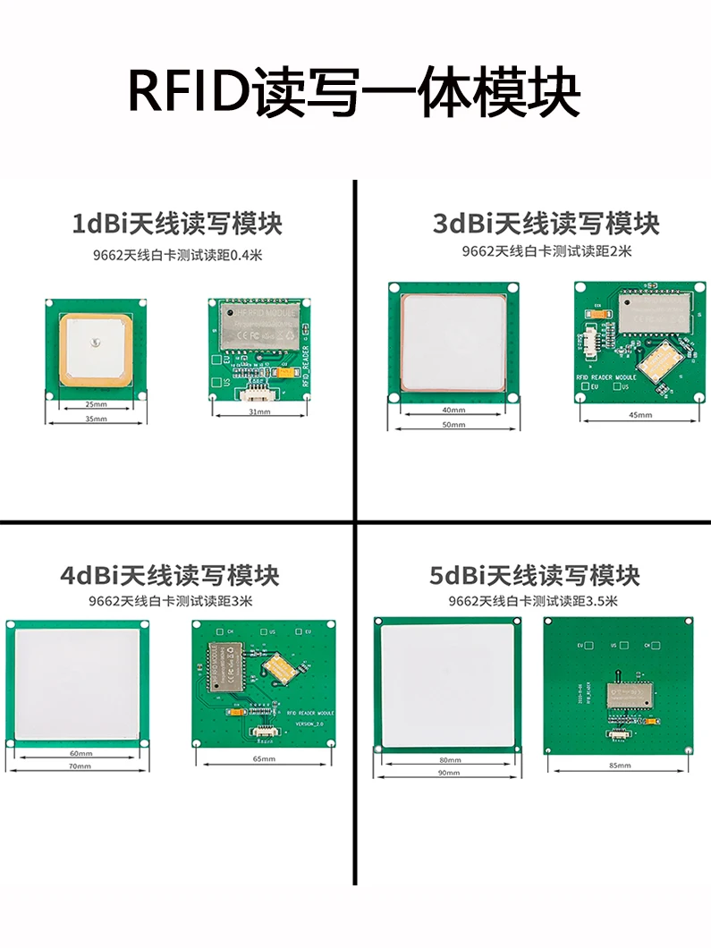 RFID module: low-power reader, serial port, TTL communication, UHF radio frequency identification, read and write