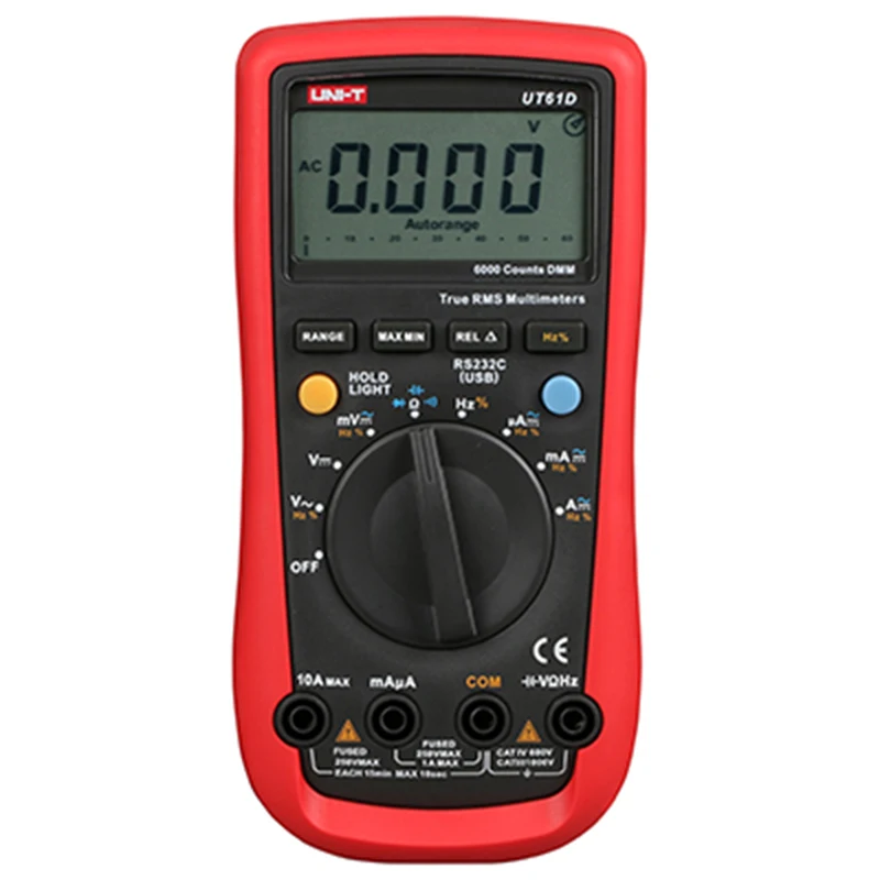 UT61D High quality and high precision automatic range uni-t analog  industrial automatic digital multimeter