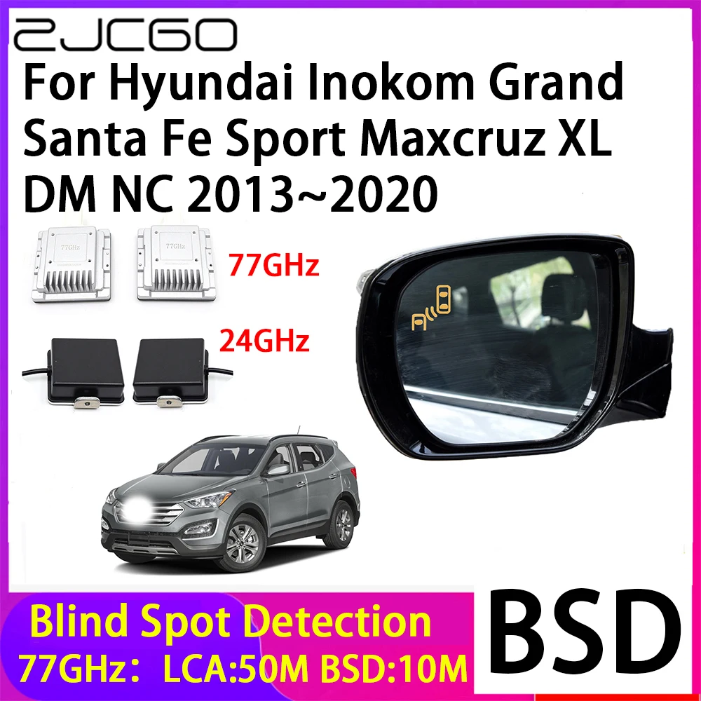 ZJCGO Blind Spot Detection BSD Mirror Rear Radar Detection for Hyundai Inokom Grand Santa Fe Sport Maxcruz XL DM NC 2013~2020