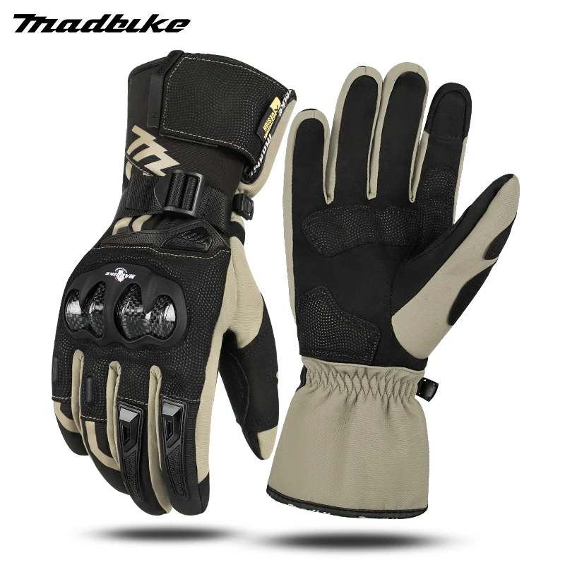 

Motorcycle Warm Winter Autumn Cycling Gloves Men's Carbon Fiber Luvas Anti-fall Waterproof Racing Rider Touch Screen Long Gloves