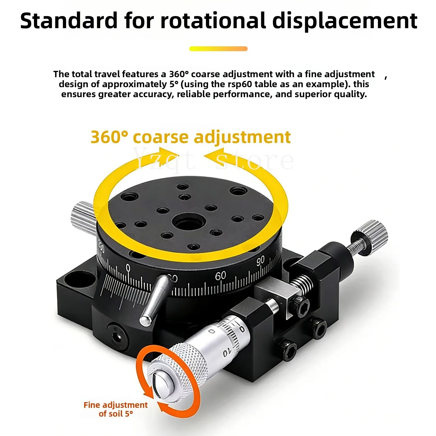 R-Axis Displacement Platform RS60/40/80/90 Precision Manual Angle Small Indexing Disc Rotation Fine Adjustment Moving Slide