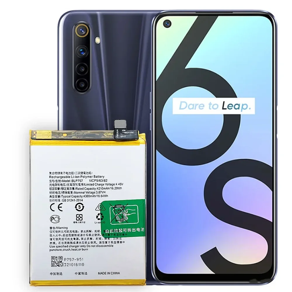 Batteria di ricambio di alta qualità per OPPO Realme 6 6s 6 Pro 6i BLP757 batterie al litio integrate per telefono cellulare + strumento