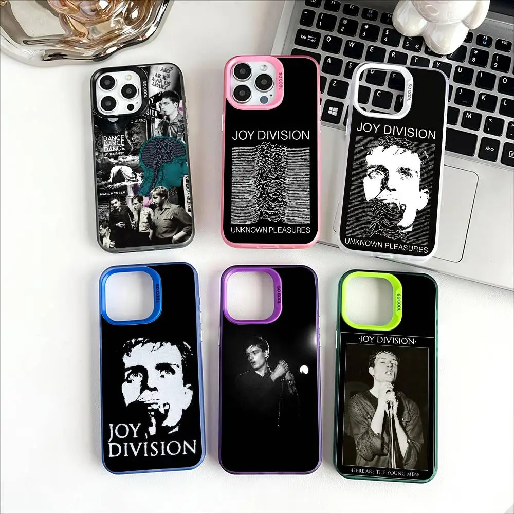 

J-Joy D-Division Band Phone Case Unique Holographic Rainbow iPhone 11-16 Pro Max TPU Case. Slim Fit, Shockproof, Skin-friendly C