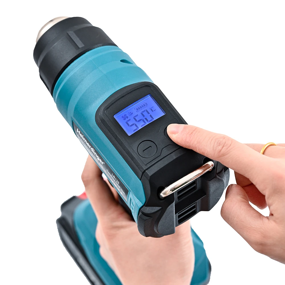 

18V Heat Gun Shrink Wrapping Tool Hot Air Gun Air Dryer Soldering Thermal Blower with LED display, Tool only, No battery