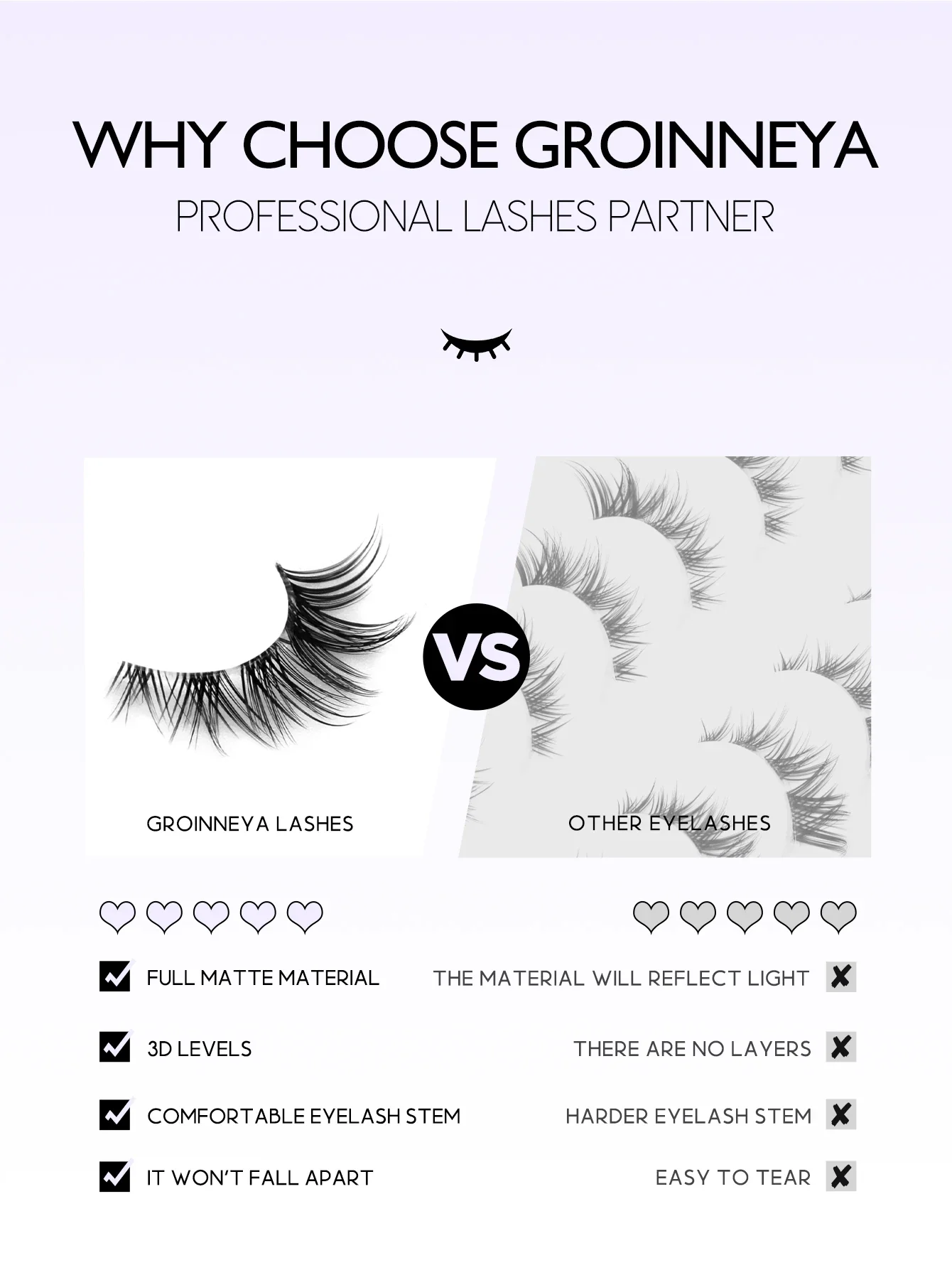 キャットアイラッシュ フェイクミンクまつげ つけまつげ ナチュラルルック 細長い羽根状まつげ