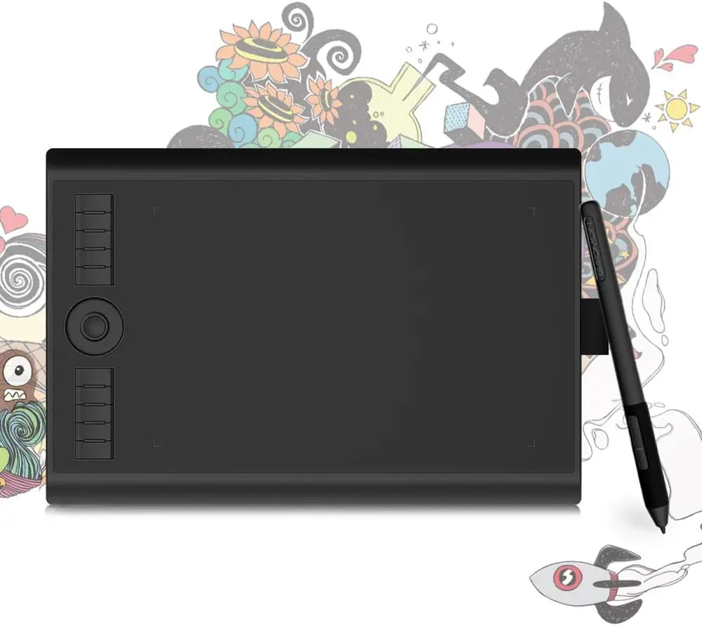 GAOMON M10K PRO 10 * 6.25'' Graphic Drawing Pen Tablet with 8192 Pressure Battery-Free Stylus Support OTG Function