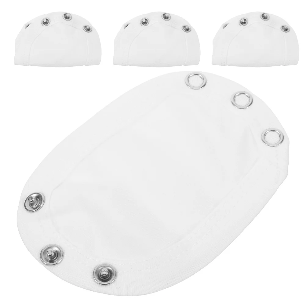 

4Pcs Baby Bodysuit Extender Soft Cotton Comfortable Warm Infant Romper Snap Extender Baby Grow Extenders Boys Girls