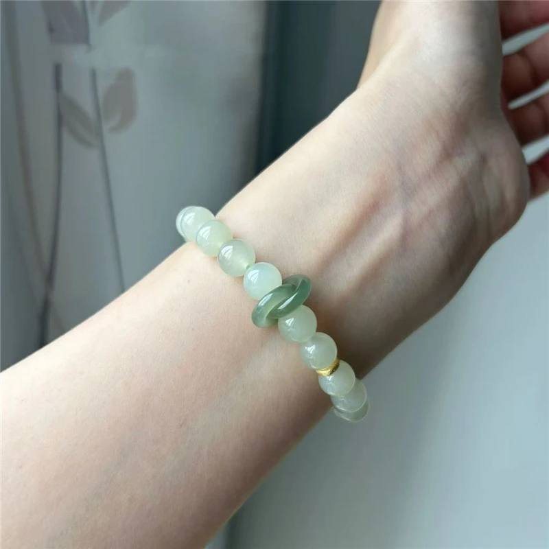 Antique handicrafts, high-quality natural Hotan Jade bracelets, ethnic style jewelry, auspicious jewelry, gifts, gifts