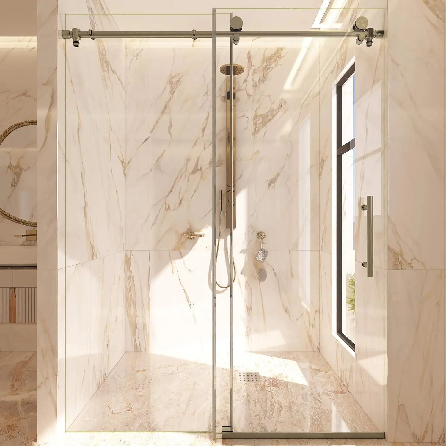 Sliding Shower Door Murano Economy, 44-48 Inch W X 76 Inch H - 5/16