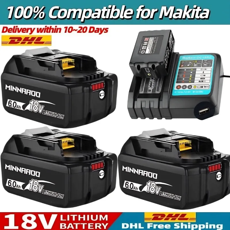 

[Доставка в тот же день] для аккумулятора Makita 18 В, замена аккумулятора электроинструмента Makita BL1830B BL1850B BL1860B