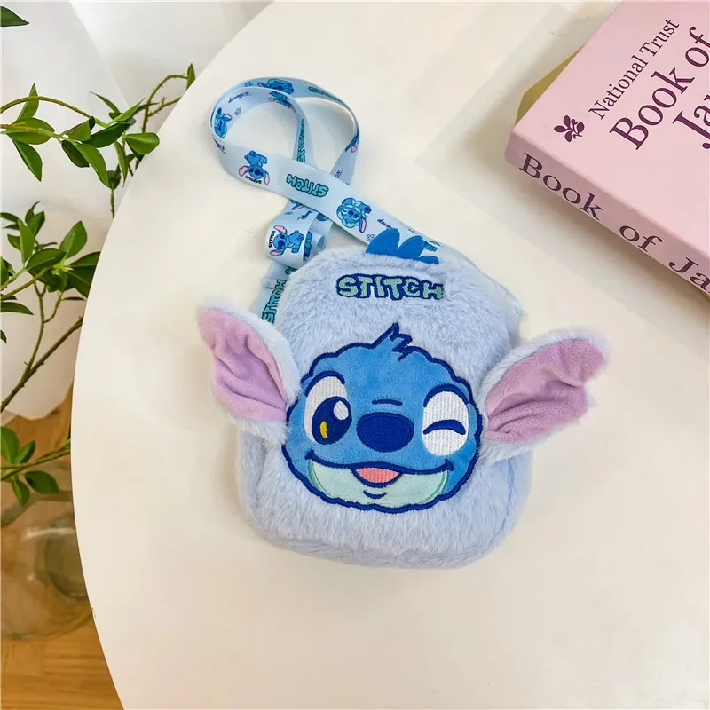 CAN o & Stitch-Sac à bandoulière en peluche de dessin animé Disney pour filles, mignon, mode, personnalité, princesse, petite sacoche, jouet, cadeau, anime